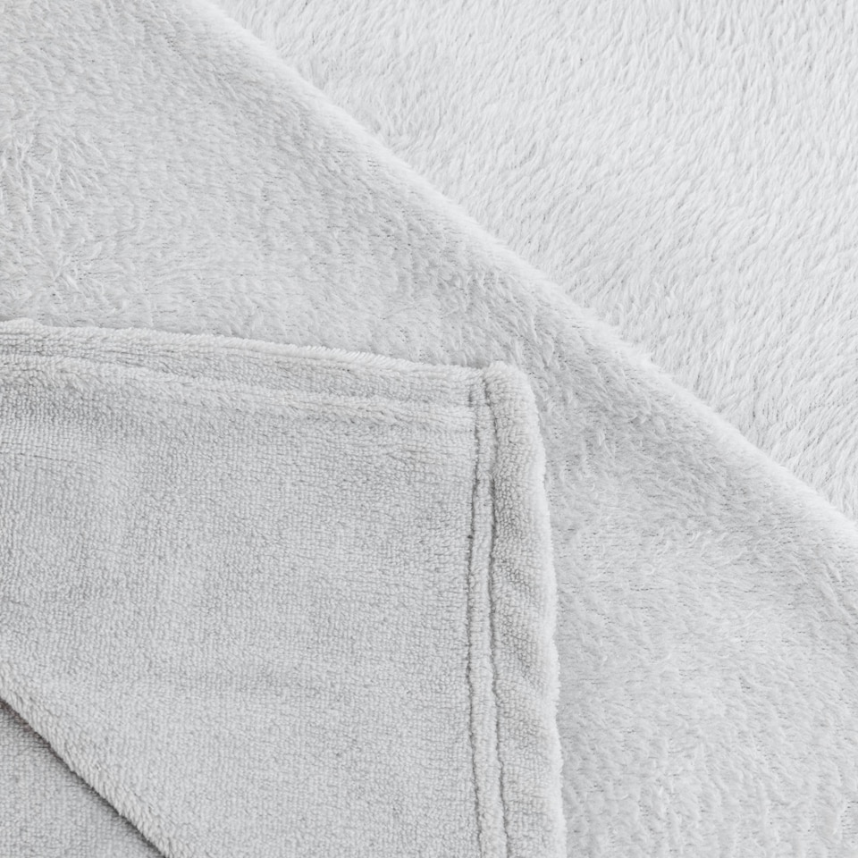 image 1 of BHS Microfleece Throw | Silver | Silver | 1