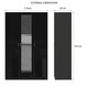 image 2 of FWStyle Chilton 3 Door Wardrobe With Mirror - Black Gloss Front Black