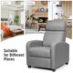 image 8 of COSTWAY Recliner Chair Single Sofa with Adjustable Backrest Grey Grey