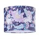 image 1 of Feminine Purple & Pink Cotton 10 Inch Shade with Elegant Unicorns and Green Flowers | Purple