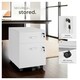 image 4 of Filing Cabinet - 2 rolling,  lockable drawers, fits A4 documents White