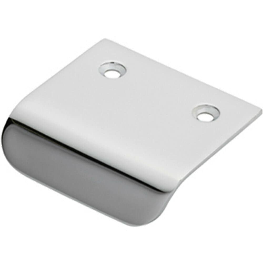 Loops Semi Concealed Cabinet Pull Handle 48 x 50mm 14mm Lip Polished Chrome