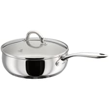 Judge Classic Stainless Steel Saute Pan with Glass Lid 24cm