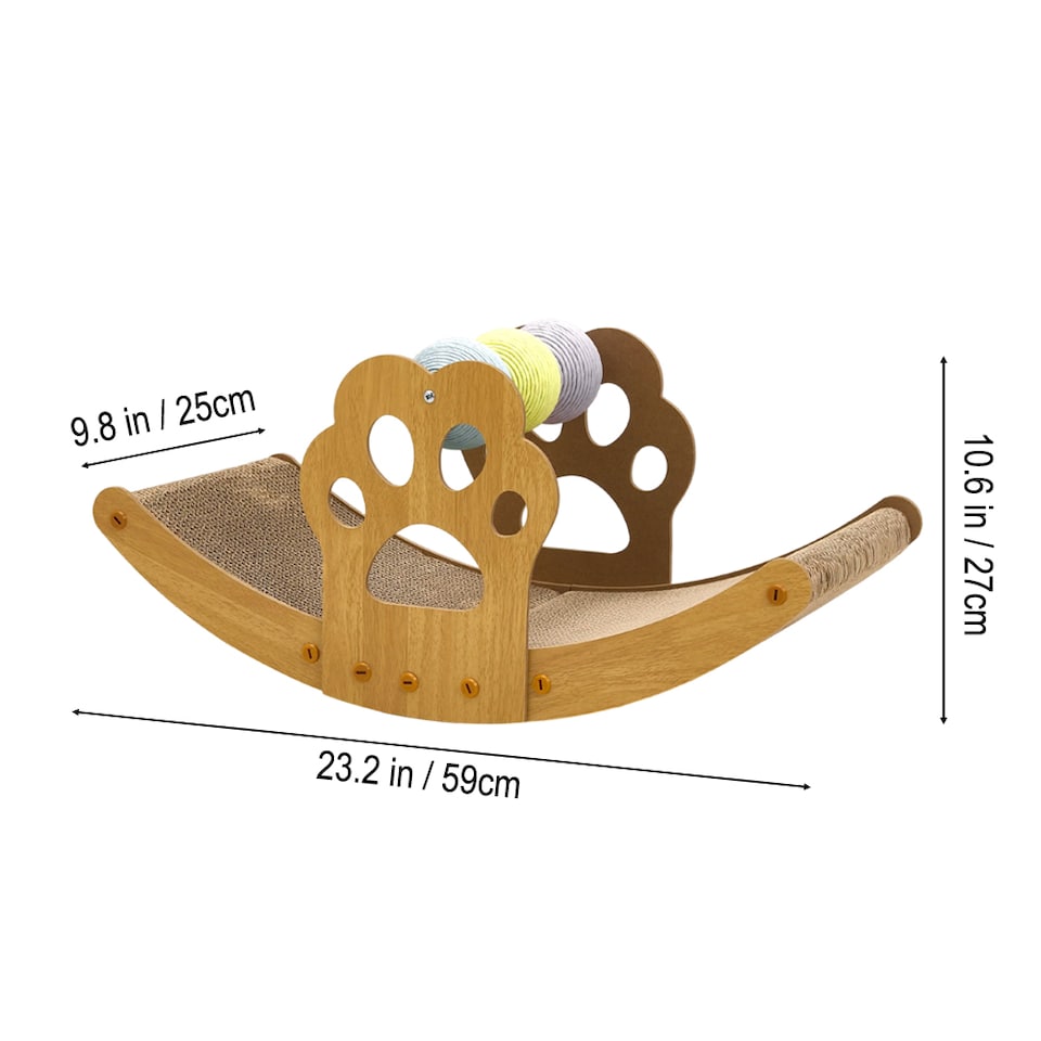 image 1 of Living and Home 3 In 1 Cat Rocking Bed Scratching Chair