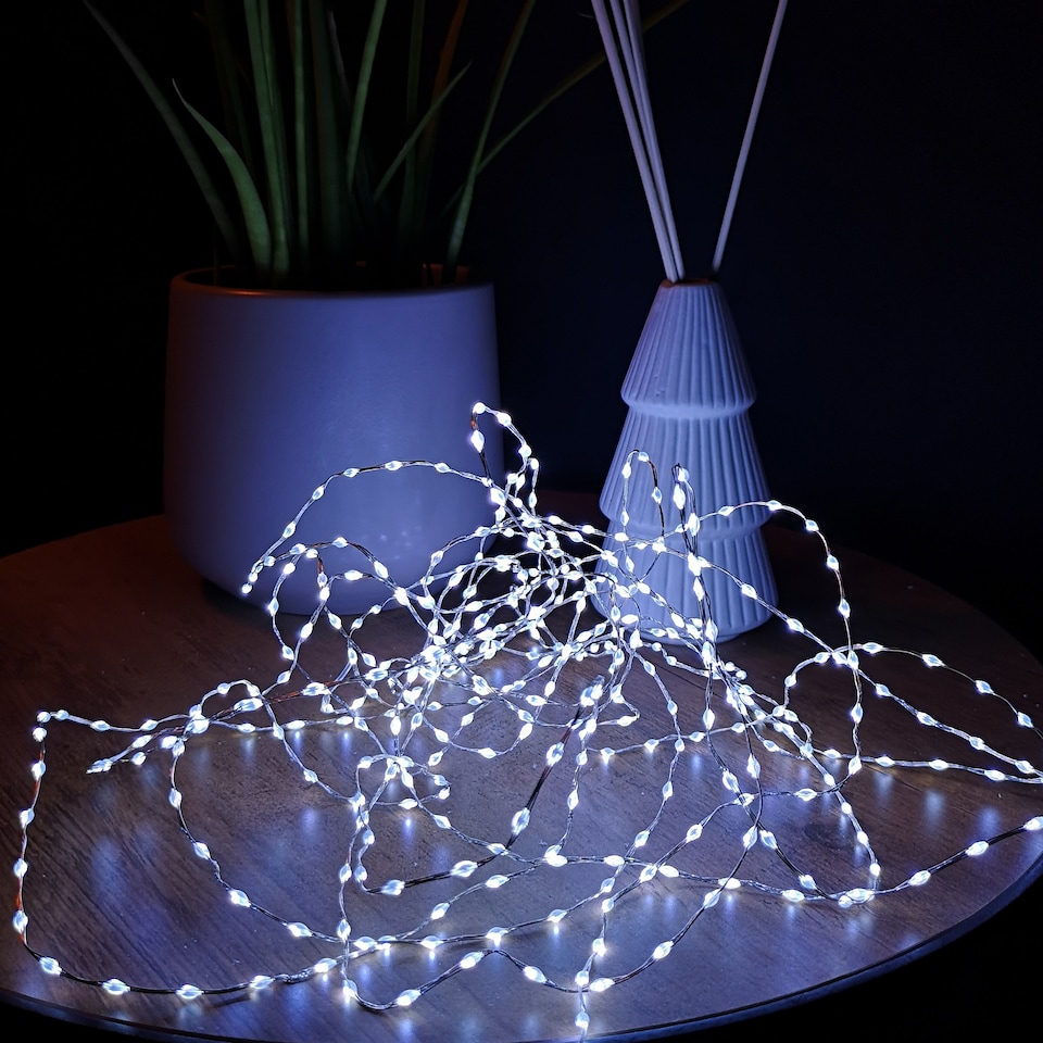 image 1 of 12.8m Compact MicroBrights Christmas Lights with 800 LEDs in White