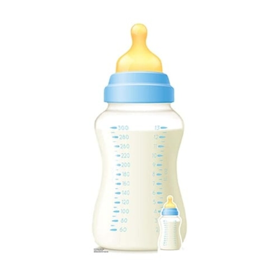 Blue Baby Bottle Star Mini Cardboard Cutout 91cm