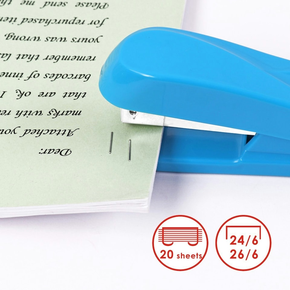 image 1 of Lime Green 20 Sheet Small Stapler