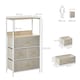 image 5 of HOMCOM 4 Drawer Storage Chest Unit Home Cabinet w  Shelves Home Living Room Bedroom Entryway Living Furniture, Light Grey