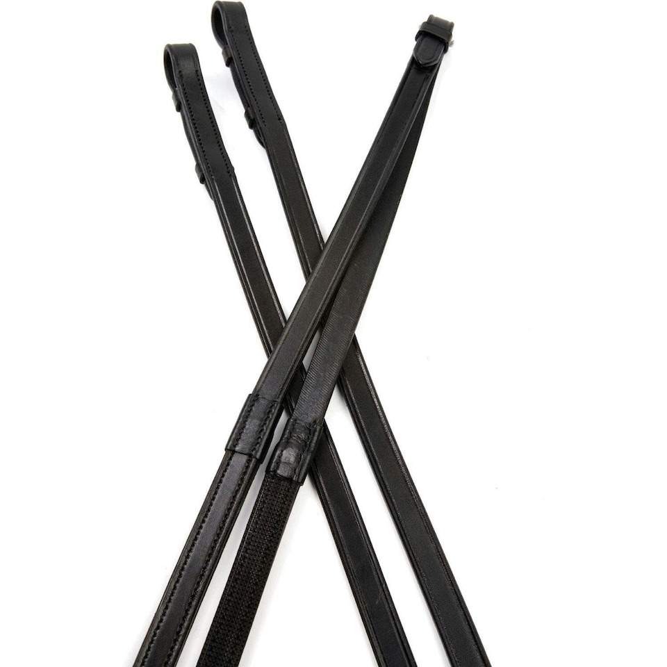 Collegiate One Sided Rubber Reins IV - Black - 54in