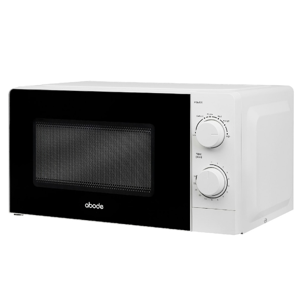 image 1 of Abode AMM2005 White Microwave 700W 20L Manual with 5 Power Levels & Defrost