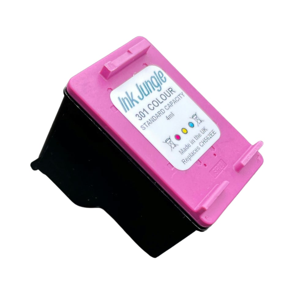 image 1 of Ink Jungle 301 Colour Refilled Ink Cartridge - Replaces HP 301 Colour