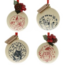 Widdop Gifts Disney Winnie the Pooh Set of 4 Christmas Tree Baubles