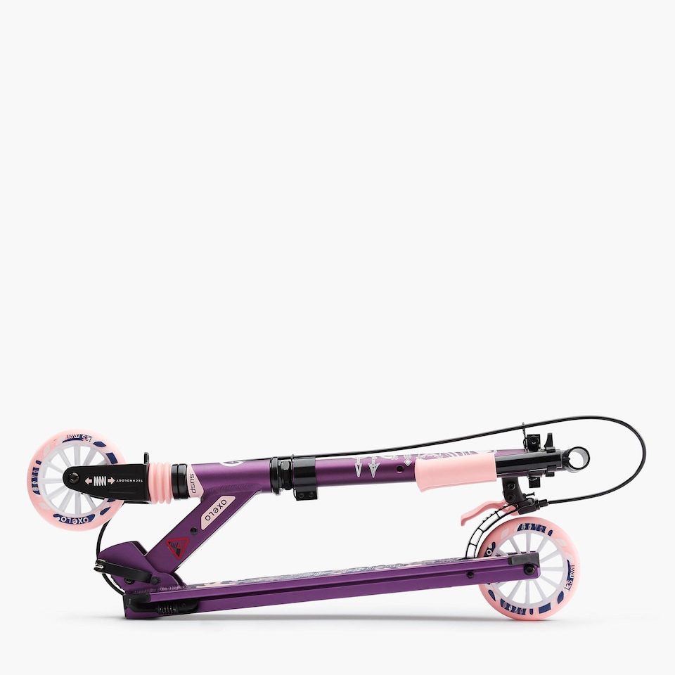 image 1 of Decathlon Mid 5 Kids' Scooter with Handlebar Brake and Suspension - Purple