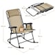 image 4 of Yaheetech 65.5 cm W Foldable Rocking Lounger with Pillow-Beige | Cream | Beige | One Size | 1
