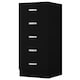 image 1 of FWStyle Tunis 5 Drawer Tallboy Slim Chest Of Drawers - Matt Black