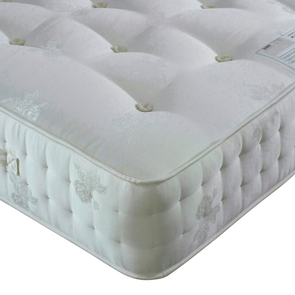 image 1 of Wilson Oatmeal Fabric Ottoman Bed And Signature Platinum 2000 Pocket Sprung Mattress Double | Multi