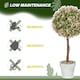 image 7 of HOMCOM Set of 2 Decorative Artificial Plants, Cream White