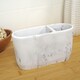 image 1 of Showerdrape Octavia White Marble & Chrome Toothbrush Holder