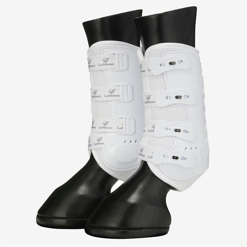 image 1 of LeMieux Ultra Mesh Snug Boots Front Grey | Large