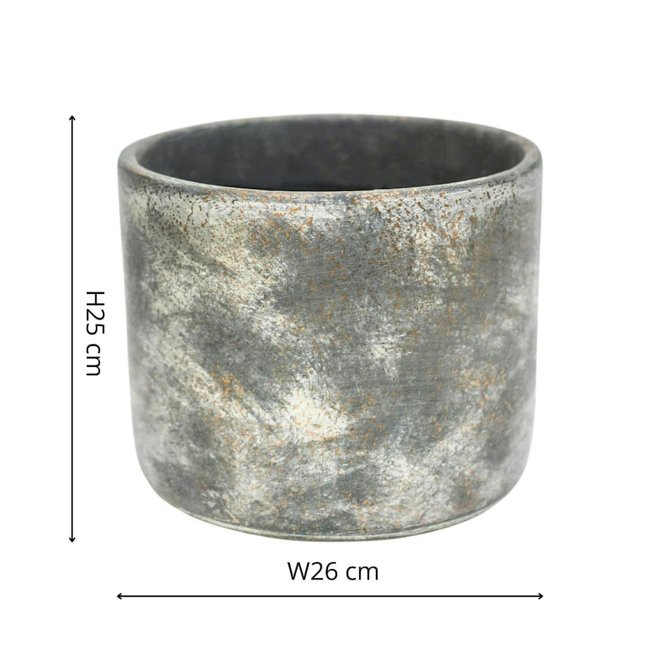 image 1 of Tivoli Planter - Cement - L26 x W26 x H25 cm - Earth | Multi