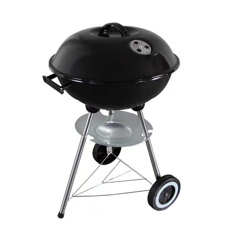 image 1 of Portable Round Kettle Charcoal Grill BBQ Outdoor Heat Control Party BBQ Grill Black