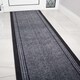 image 4 of kukoon 3ft - 39ft Long Dark Grey Hallway Runner Rug Stair Carpet Mat 80cm x 914cm