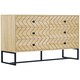image 1 of HOMCOM Chest Of 6 Drawers Storage Unit 71x120cm Unique Zigzag Design