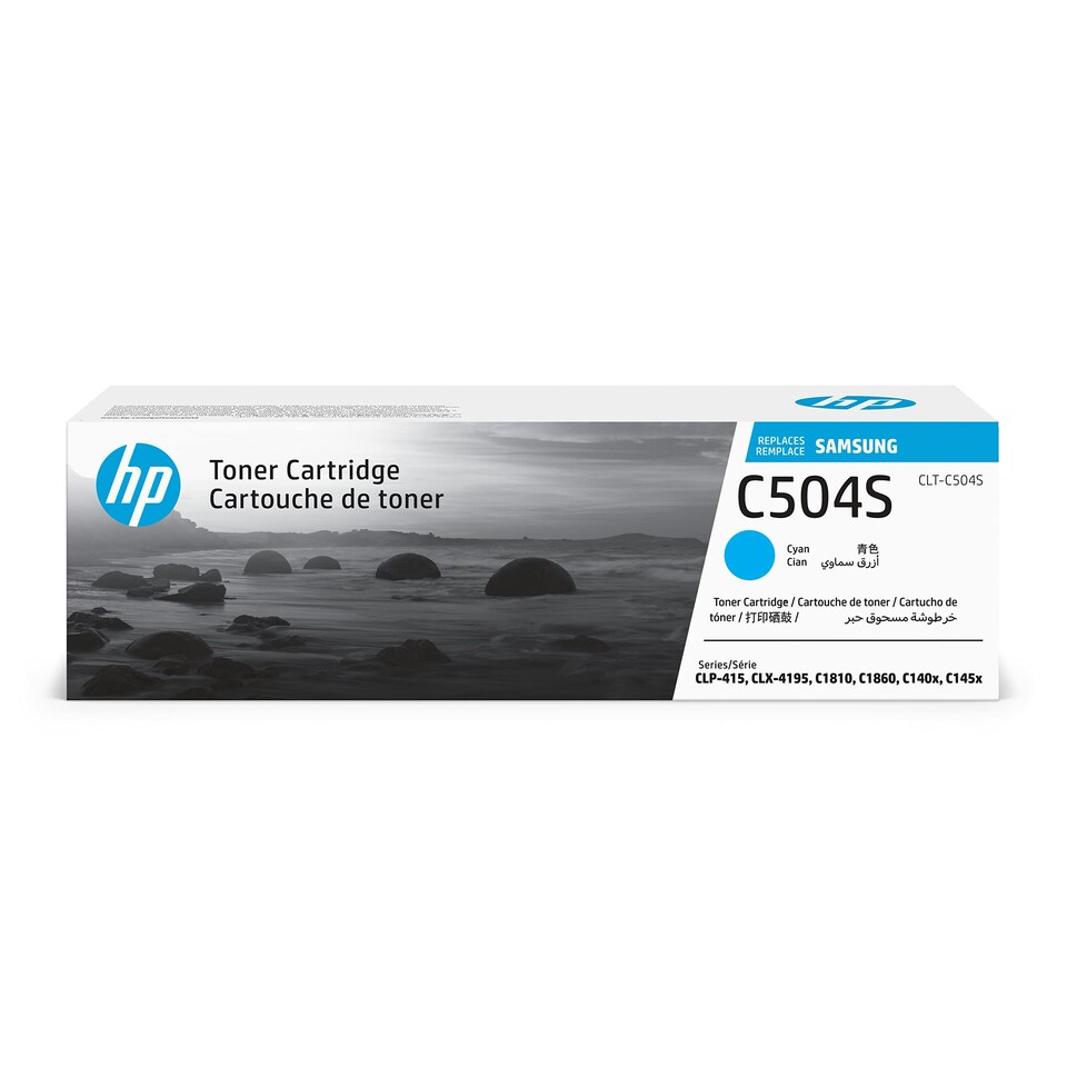 image 1 of Samsung SU025A CLT-C504S Toner Cartridge, Cyan, Pack of 1