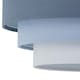 image 3 of First Choice Lighting Gabi Blue Ombre Linen 3 Tier Ceiling Light Shade Blue
