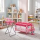 image 2 of BiBi Doll Folding Travel Nursery Set High Chair Cot Bed Pink Doll Accessories for 20 Inch Dolls