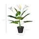 image 3 of HOMCOM Artificial Set of 2 Calla Lily Flower Faux Plant for Indoor Décor