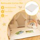 image 8 of COSTWAY Kids Play Tent 3-4 Kids Large Play Tent House w/2 Opening Doors-Beige