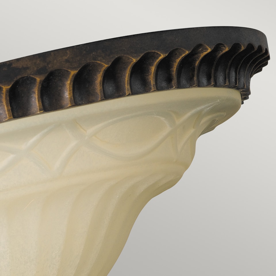 image 1 of Drawing Room 2 Light Flush Ceiling Light Walnut, E27