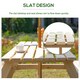 image 6 of Outsunny 5.8FT Outdoor Wooden Picnic Table Bench Garden Patio Pub Chair 6 Seats