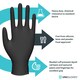 image 3 of Unigloves PRO.TECT Black HD Box of 100 Nitrile Gloves Black | Extra Large