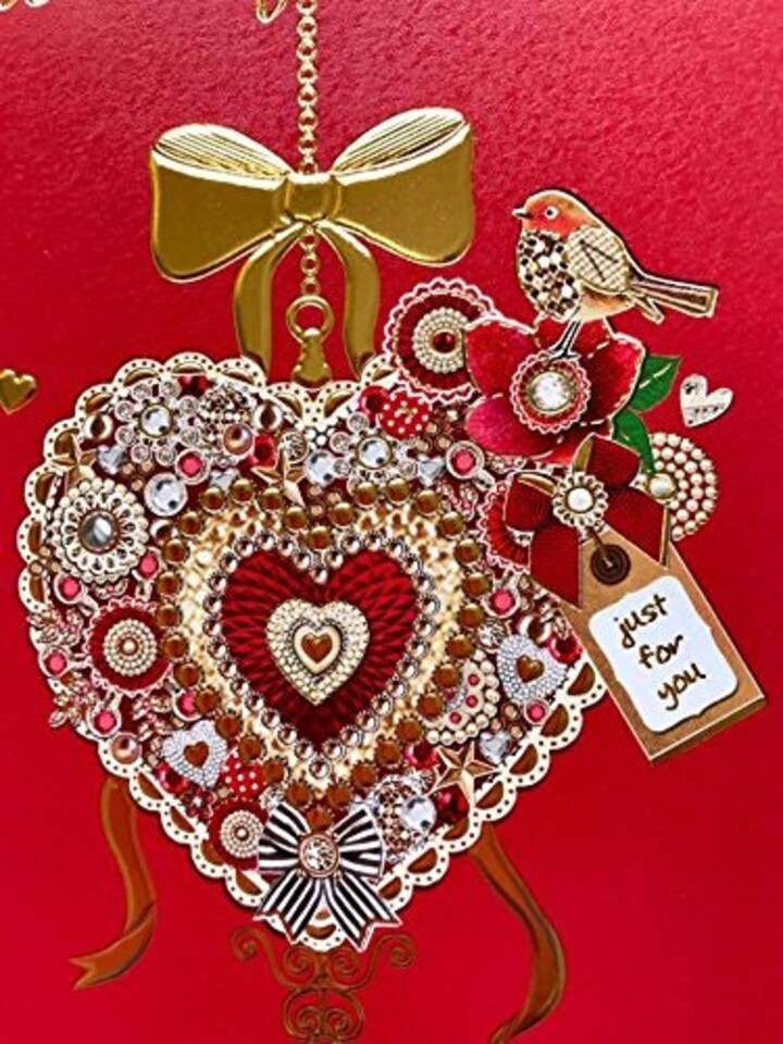 image 1 of Nice Verse Quality Gold Foil Christmas Greeting Card - JUST FOR YOU ; MUM