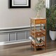 image 3 of 3 Tier Wooden Tall Side Table With Drawer Brown