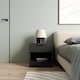 image 10 of 1-Drawer Bedside Table with Storage Black | Cedar Grey / Set of 2