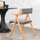 image 6 of SoBuy 2 Folding Chairs Gray, Solid Wood Frame, 24.2x22x30.5 in, 14 kg - FST98-HGX2