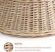 image 5 of 60cm Christmas Tree Skirt Woven Willow Xmas Collar Wicker Rattan Trunk Basket Guard