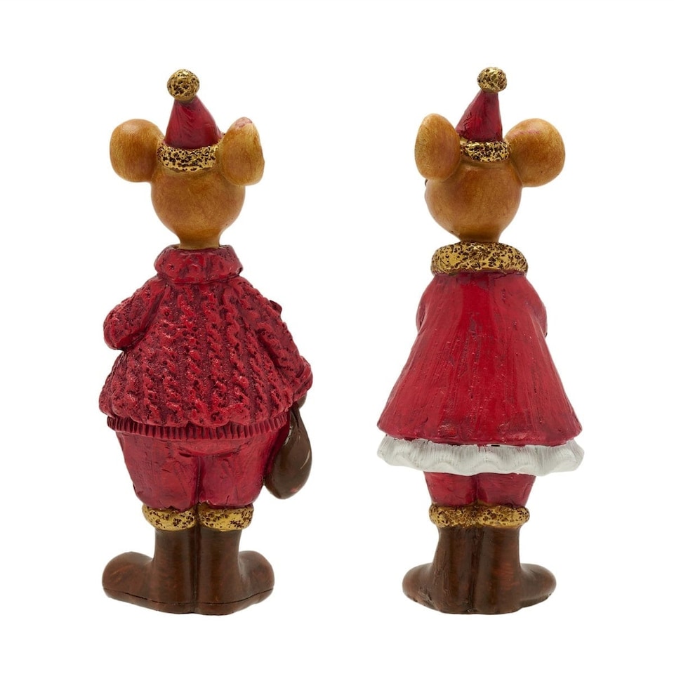 image 1 of Widdop Gifts Set of 2 Festive Mice Christmas Ornaments