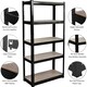 image 4 of Home Vida 5 Tier Garage Shelf Heavy Duty Boltless Shelving Storage Unit, Black