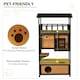 image 6 of PawHut Wooden Outdoor Cat House 3-Tier Kitten Shelter w/ Tilted Roof Yellow