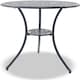image 5 of Centurion Supports POSITANO Luxurious Garden and Patio Table and 2 Large Chairs with Armrests Cast Aluminium Bistro Set - Grey