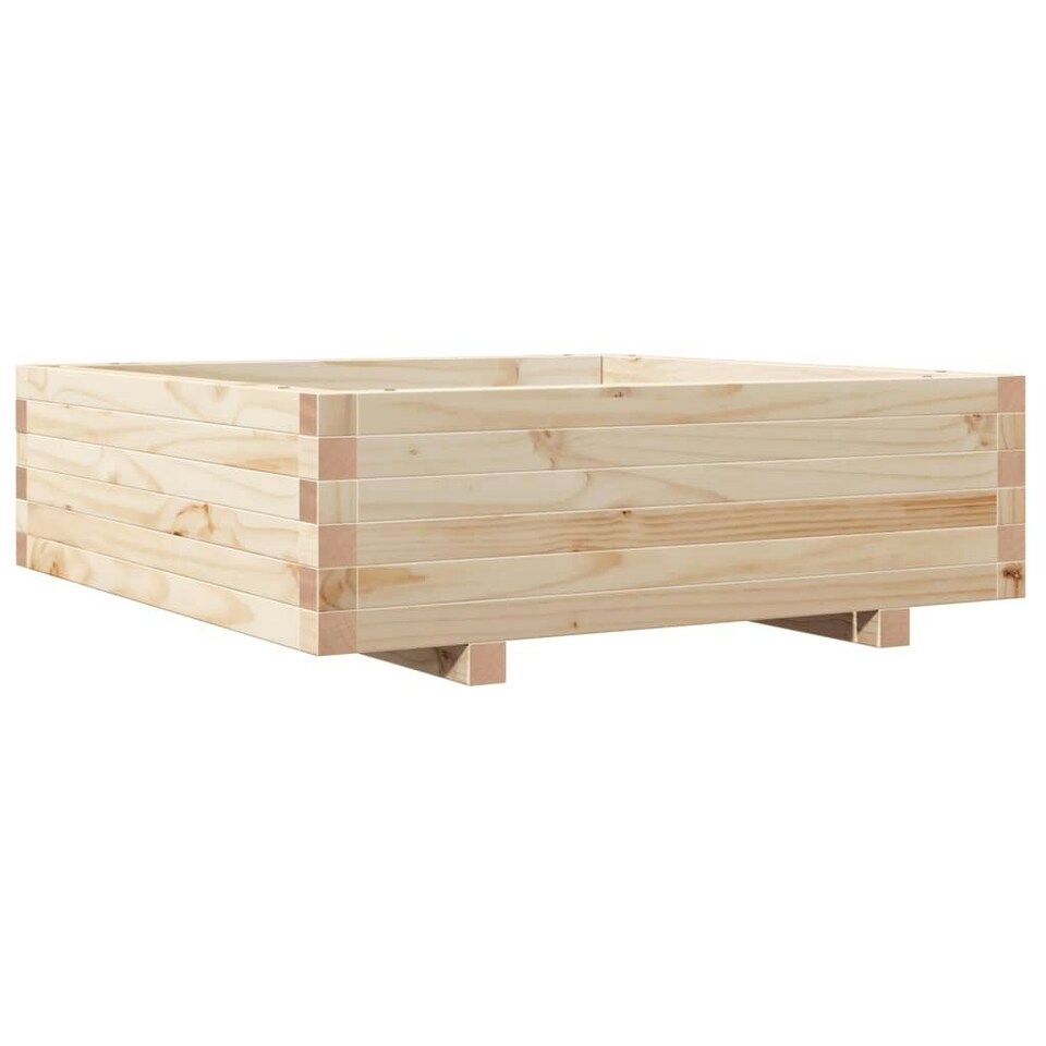 Garden Planter 80x80x26.5 cm Solid Wood Pine Tesco Groceries