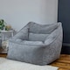 image 3 of icon Natalia Chenille Adults Bean Bag Armchair, Ready Filled Large Beanbag Grey Grey