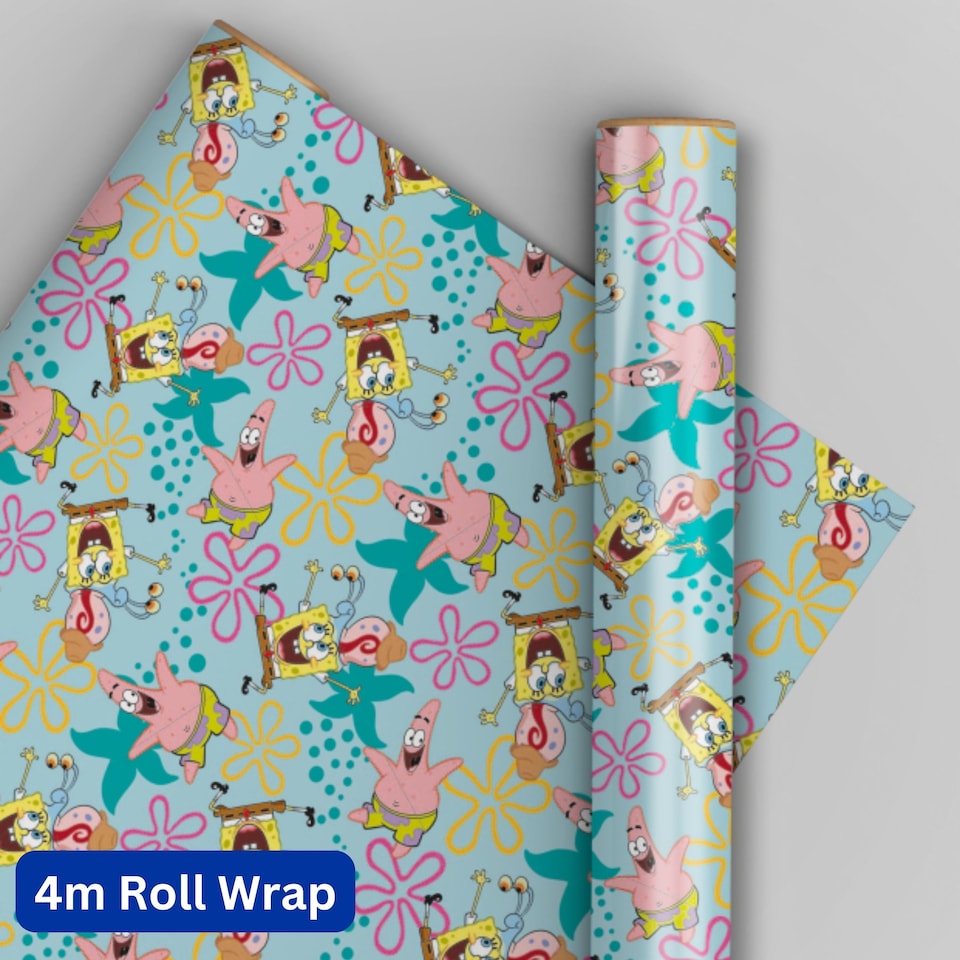 image 1 of SpongeBob SquarePants 4m Roll Wrapping Paper