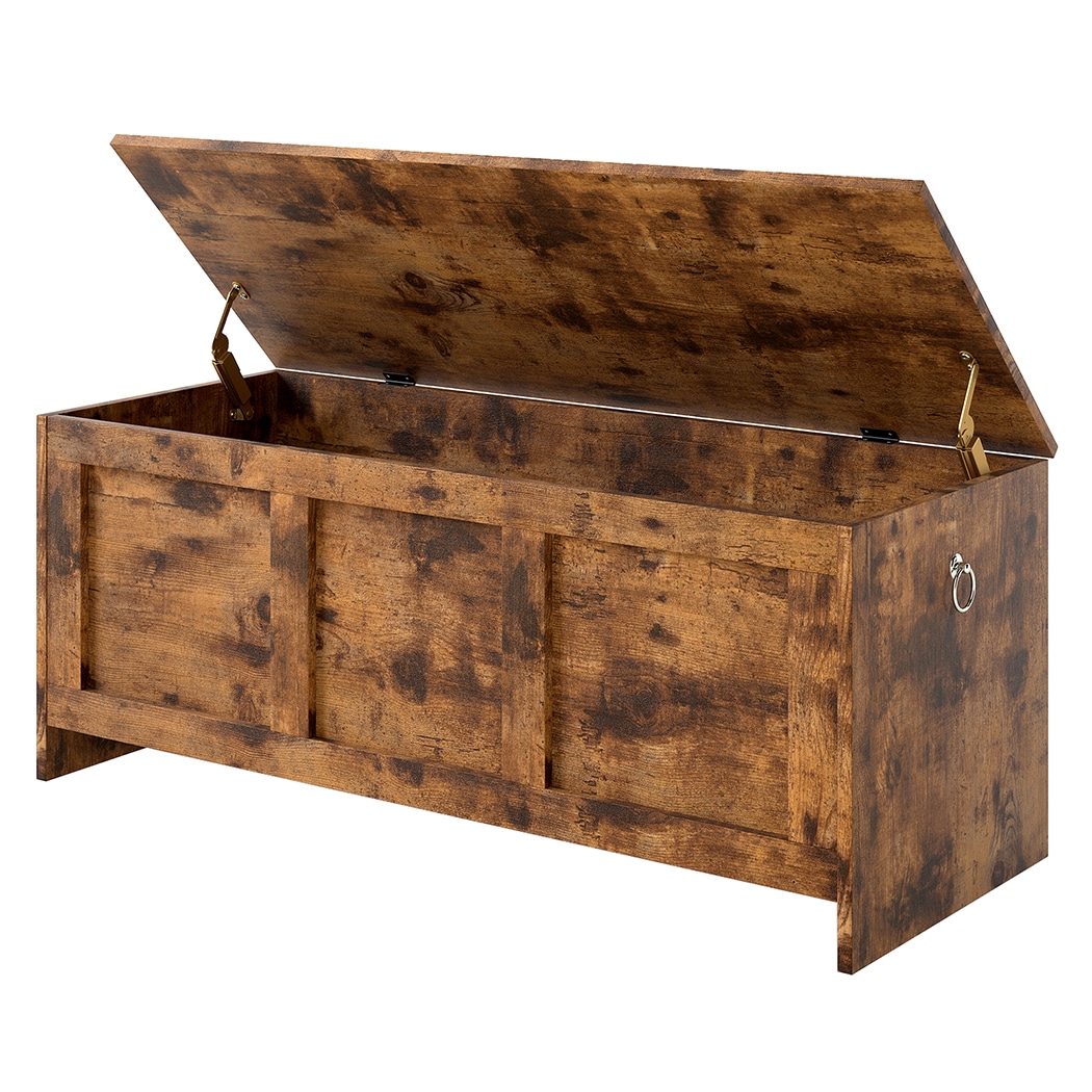 Levede Storage Bench Rustic Wooden Cabinet Chest Table Toy Box Indoor Furniture