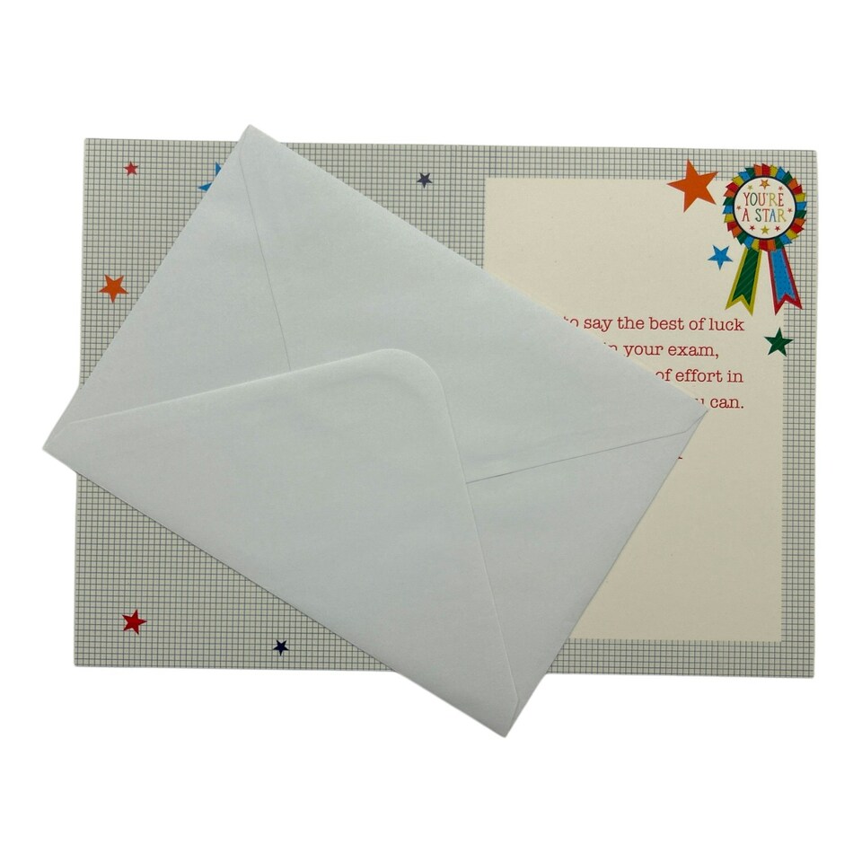 image 1 of In Your Exams Colourful Rosette Design Good Luck Card