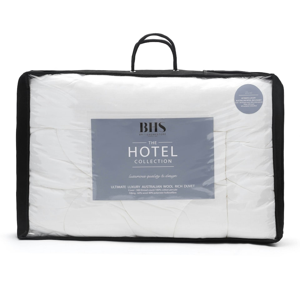 image 1 of BHS Home Collection 13.5 Tog Feels Like Down Duvet Collection | White | White | 1